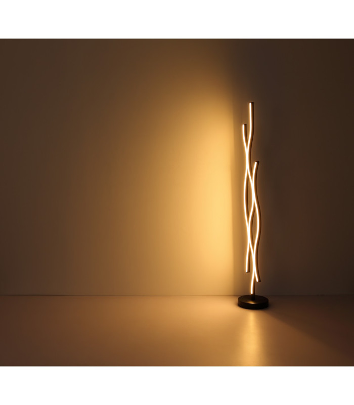 Geronimo LED Integrated Floor Lamp Matt Black 3x LED 3000K-5