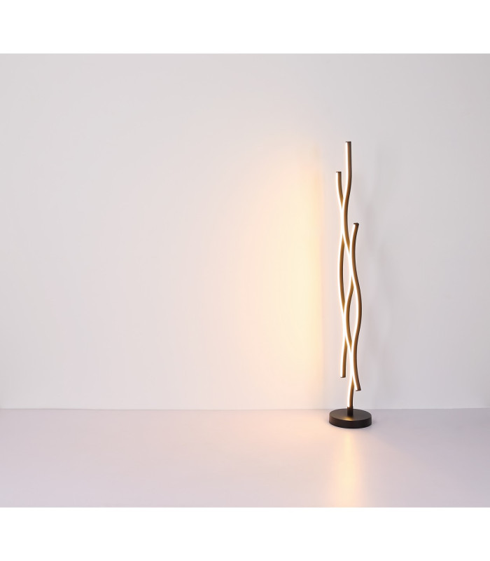 Geronimo LED Integrated Floor Lamp Matt Black 3x LED 3000K-6