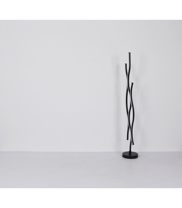 Geronimo LED Integrated Floor Lamp Matt Black 3x LED 3000K-7