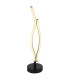 Geronimo Integrated LED Table Lamp Matt Black Wood Effect 2x LED 3000K-3