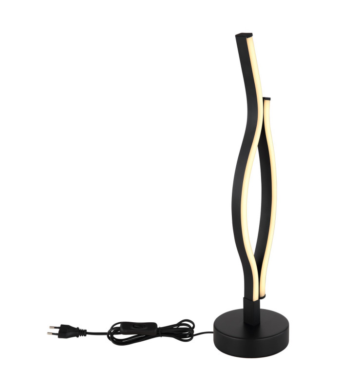 Geronimo Integrated LED Table Lamp Matt Black 2x LED 3000K-4