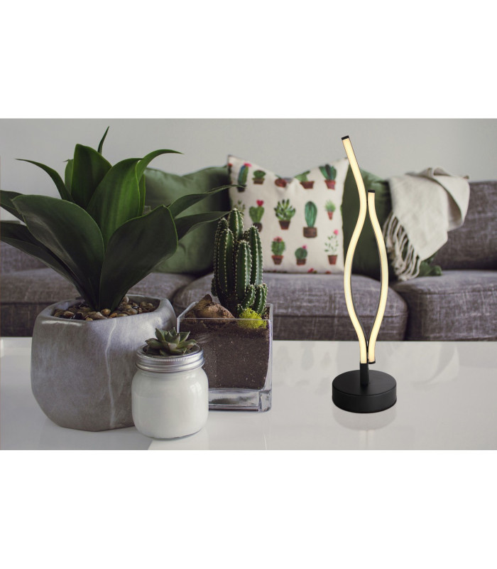 Geronimo Integrated LED Table Lamp Matt Black 2x LED 3000K-5