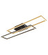 Dakari Integrated LED Semi Flush Ceiling Light Matt Black Gold 2x LED 3000K-1