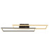 Dakari Integrated LED Semi Flush Ceiling Light Matt Black Gold 2x LED 3000K-3