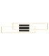 Dakari Integrated LED Semi Flush Ceiling Light Matt Black Gold 2x LED 3000K-4