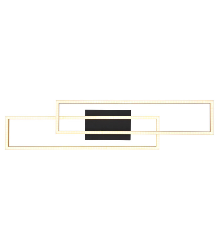 Dakari Integrated LED Semi Flush Ceiling Light Matt Black Gold 2x LED 3000K-4