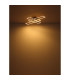Dakari Integrated LED Semi Flush Ceiling Light Matt Black Gold 2x LED 3000K-6