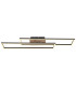 Dakari 80x60cm Integrated LED Semi Flush Ceiling Light Matt Black 2x LED 3000K-3
