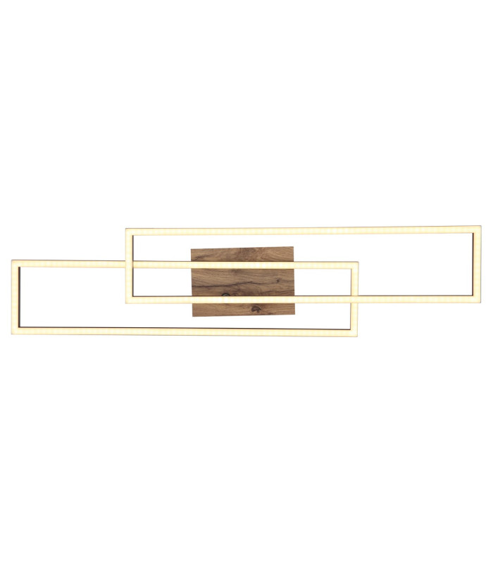 Dakari 80x60cm Integrated LED Semi Flush Ceiling Light Matt Black 2x LED 3000K-4