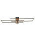 Dakari 100x25cm Integrated LED Semi Flush Ceiling Light Matt Black 2x LED 3000K-3