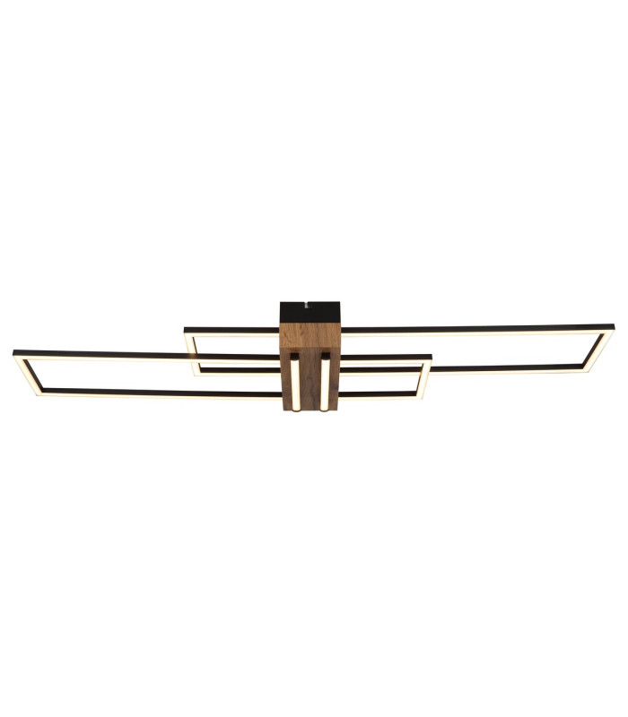 Dakari 100x25cm Integrated LED Semi Flush Ceiling Light Matt Black 2x LED 3000K-3