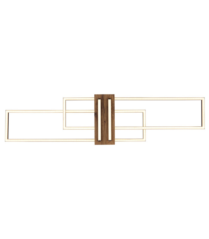 Dakari 100x25cm Integrated LED Semi Flush Ceiling Light Matt Black 2x LED 3000K-4