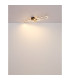 Dakari 100x25cm Integrated LED Semi Flush Ceiling Light Matt Black 2x LED 3000K-6