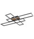 Dakari 80x60cm Integrated LED Semi Flush Ceiling Light Matt Black 3x LED 3000K-2