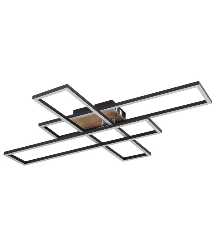 Dakari 80x60cm Integrated LED Semi Flush Ceiling Light Matt Black 3x LED 3000K-2