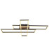 Dakari 80x60cm Integrated LED Semi Flush Ceiling Light Matt Black 3x LED 3000K-3