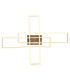 Dakari 80x60cm Integrated LED Semi Flush Ceiling Light Matt Black 3x LED 3000K-4