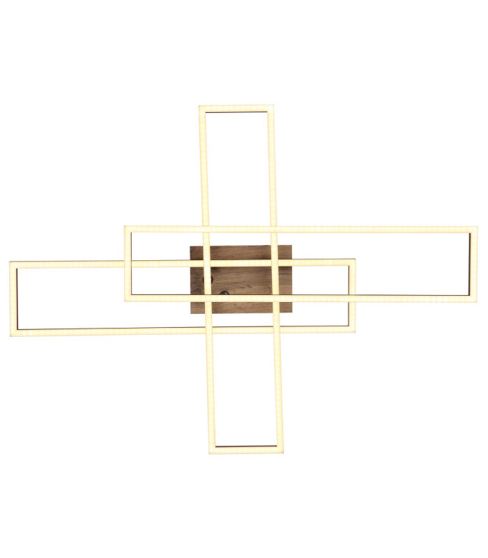 Dakari 80x60cm Integrated LED Semi Flush Ceiling Light Matt Black 3x LED 3000K-4