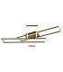 Dakari 80x60cm Integrated LED Semi Flush Ceiling Light Matt Black 3x LED 3000K-5