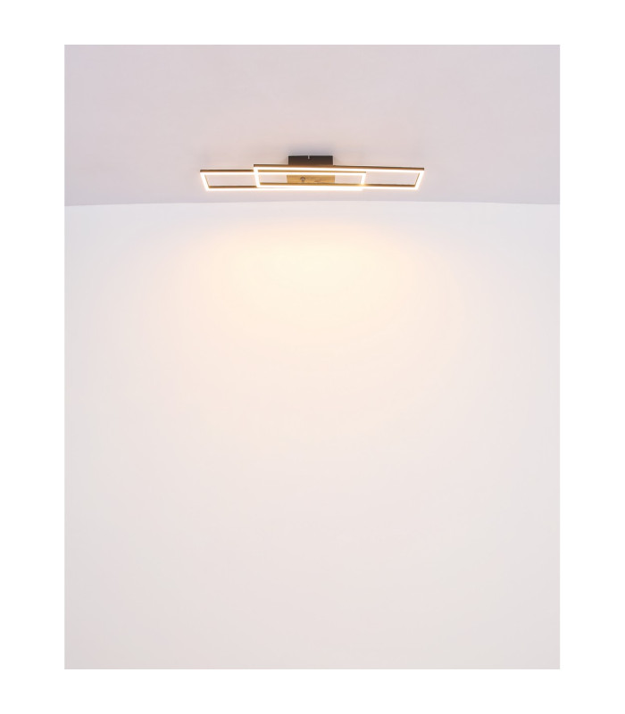 Dakari 80x60cm Integrated LED Semi Flush Ceiling Light Matt Black 3x LED 3000K-7