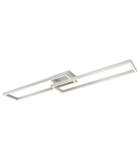 Salmos Integrated LED Semi Flush Ceiling Light Silver Grey 2x LED Dimmable 2700-6500K Remote Control Timer-1