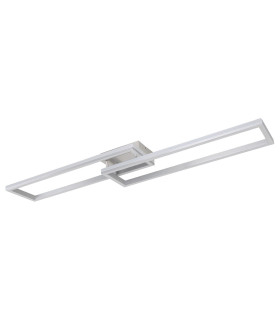 Salmos Integrated LED Semi Flush Ceiling Light Silver Grey 2x LED Dimmable 2700-6500K Remote Control Timer-2