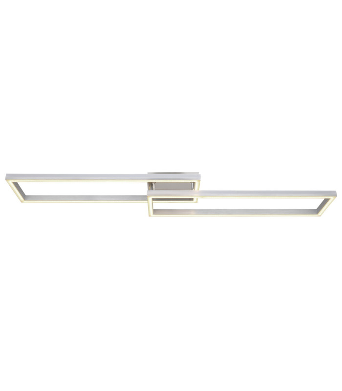 Salmos Integrated LED Semi Flush Ceiling Light Silver Grey 2x LED Dimmable 2700-6500K Remote Control Timer-3