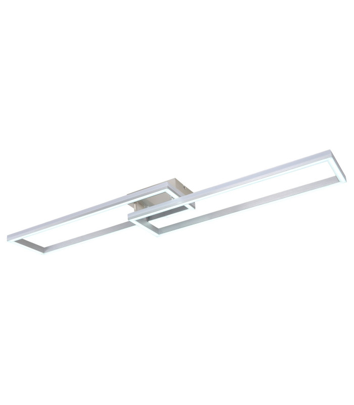 Salmos Integrated LED Semi Flush Ceiling Light Silver Grey 2x LED Dimmable 2700-6500K Remote Control Timer-6