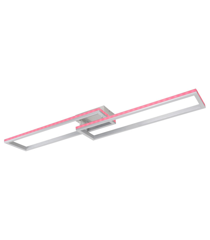 Salmos Integrated LED Semi Flush Ceiling Light Silver Grey 2x LED Dimmable 2700-6500K Remote Control Timer-7
