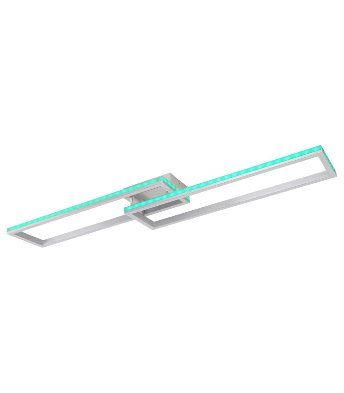 Salmos Integrated LED Semi Flush Ceiling Light Silver Grey 2x LED Dimmable 2700-6500K Remote Control Timer-8