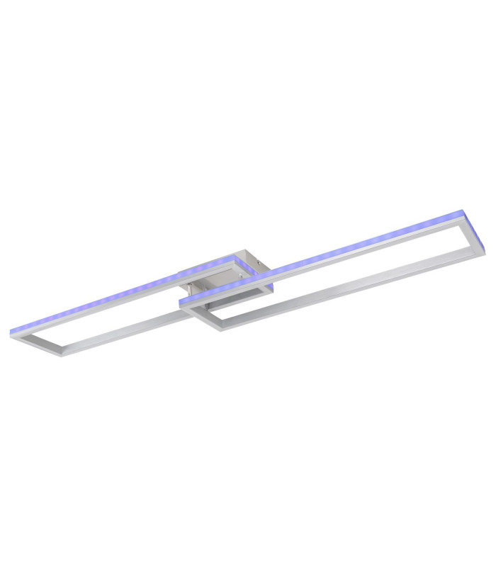 Salmos Integrated LED Semi Flush Ceiling Light Silver Grey 2x LED Dimmable 2700-6500K Remote Control Timer-9