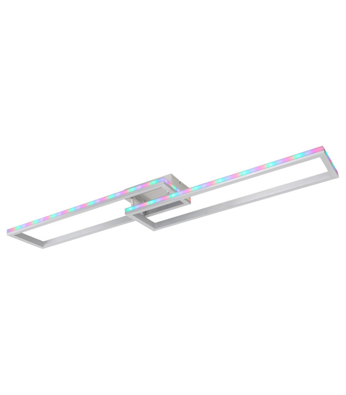 Salmos Integrated LED Semi Flush Ceiling Light Silver Grey 2x LED Dimmable 2700-6500K Remote Control Timer-10