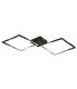 Maxxy Integrated LED Semi Flush Ceiling Light Matt Black 2x LED 3000K-1