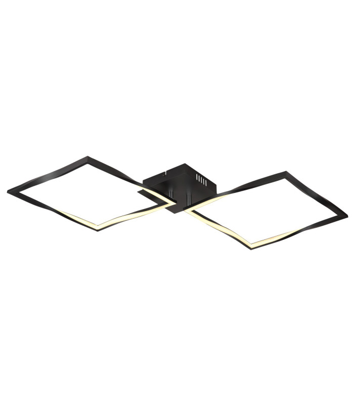 Maxxy Integrated LED Semi Flush Ceiling Light Matt Black 2x LED 3000K-1