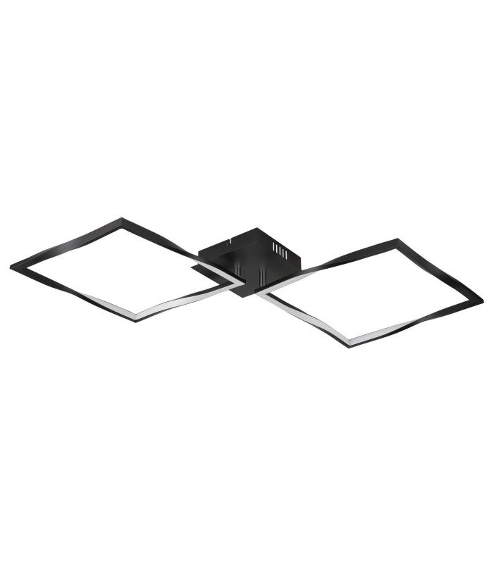 Maxxy Integrated LED Semi Flush Ceiling Light Matt Black 2x LED 3000K-2