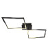 Maxxy Integrated LED Semi Flush Ceiling Light Matt Black 2x LED 3000K-3