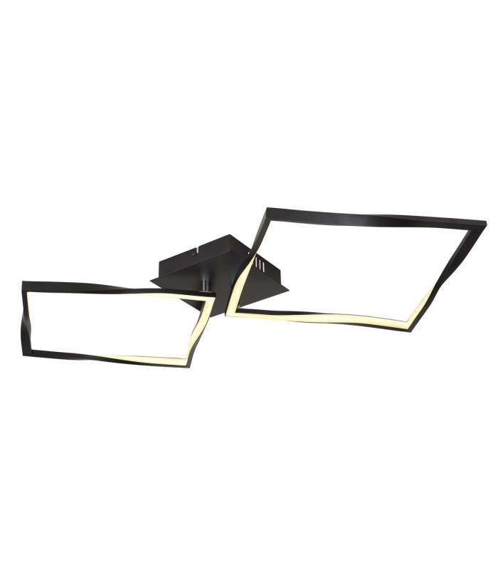 Maxxy Integrated LED Semi Flush Ceiling Light Matt Black 2x LED 3000K-6