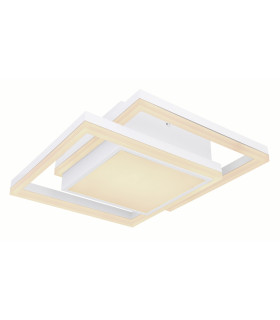 Squares Integrated LED Semi Flush Ceiling Light White 2x LED Dimmable 3000-6000K Remote Control Timer Tuya Smart-1