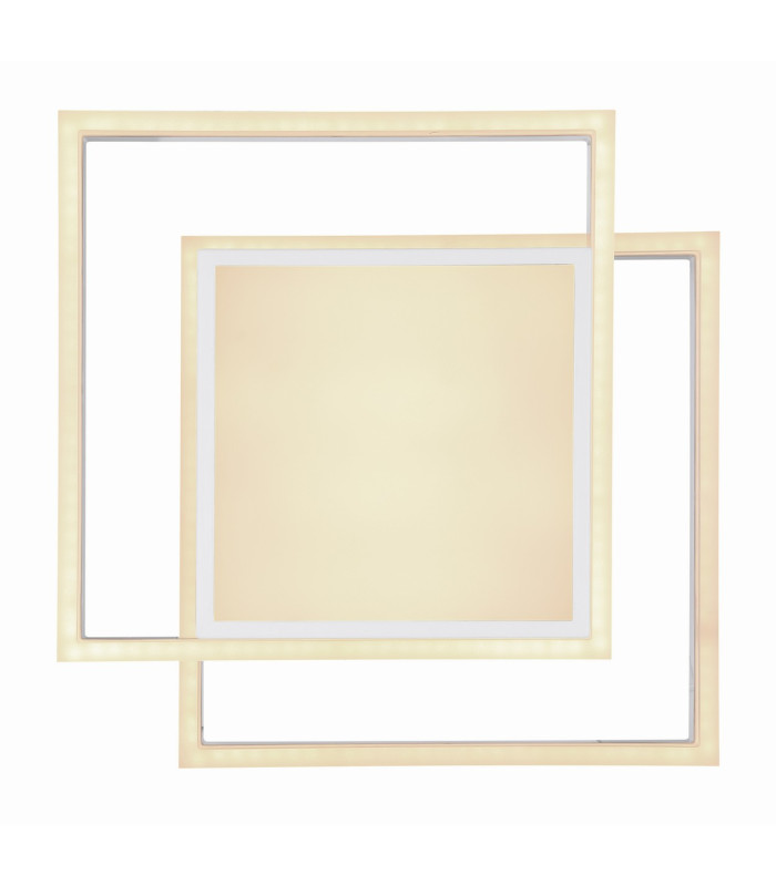 Squares Integrated LED Semi Flush Ceiling Light White 2x LED Dimmable 3000-6000K Remote Control Timer Tuya Smart-4