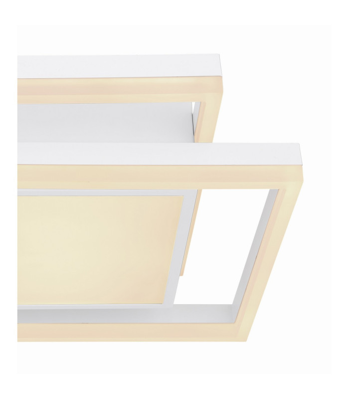 Squares Integrated LED Semi Flush Ceiling Light White 2x LED Dimmable 3000-6000K Remote Control Timer Tuya Smart-5