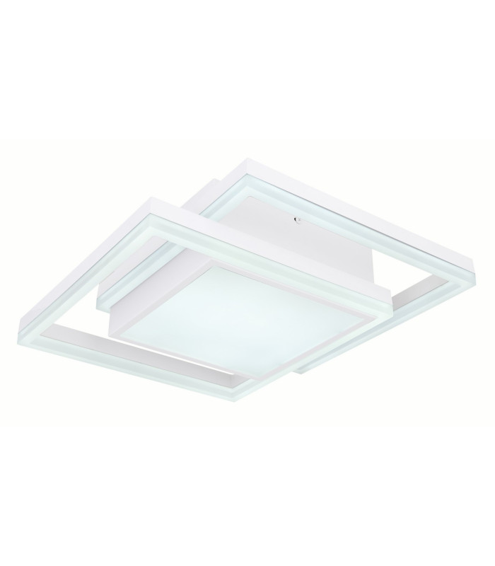 Squares Integrated LED Semi Flush Ceiling Light White 2x LED Dimmable 3000-6000K Remote Control Timer Tuya Smart-7