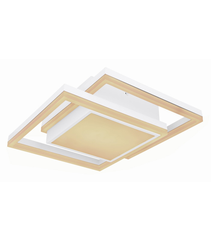 Squares Integrated LED Semi Flush Ceiling Light White 2x LED Dimmable 3000-6000K Remote Control Timer Tuya Smart-8