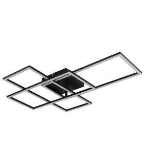 Gabriel Integrated LED Semi Flush Ceiling Light Matt Black 3x LED Dimmable 2700-6500K Remote Control Timer Tuya Smart-2