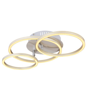 Kendy Integrated LED Semi Flush Ceiling Light Nickel Matt 3x LED 3000K-1