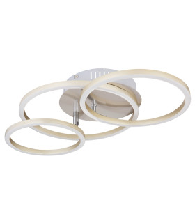 Kendy Integrated LED Semi Flush Ceiling Light Nickel Matt 3x LED 3000K-2