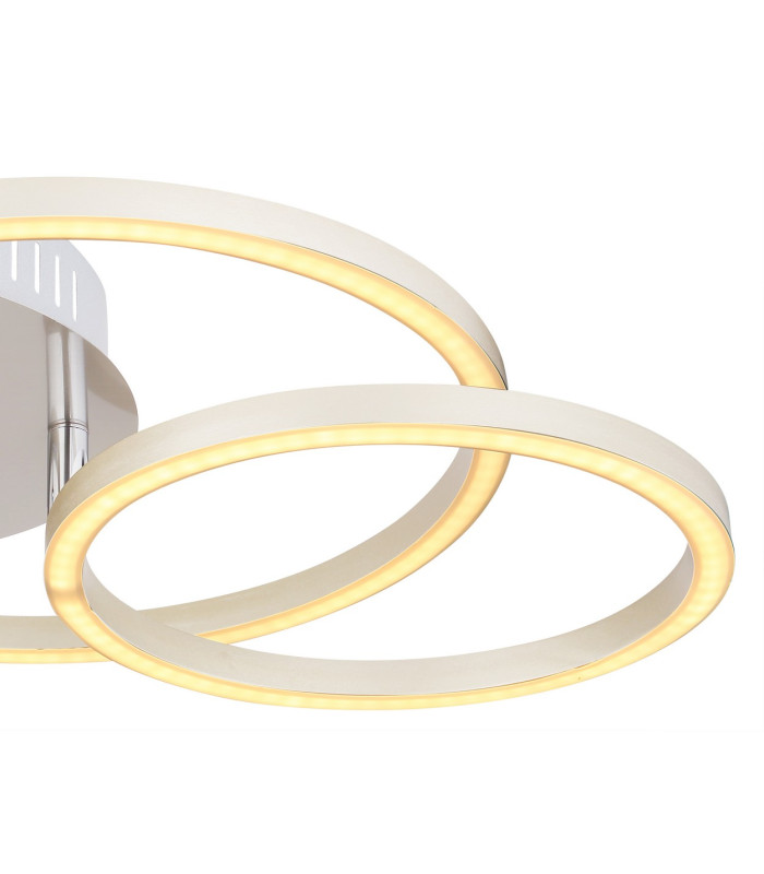 Kendy Integrated LED Semi Flush Ceiling Light Nickel Matt 3x LED 3000K-5