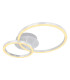 Reggy Integrated LED Semi Flush Ceiling Light Aluminium Brushed 2x LED 3000K-1