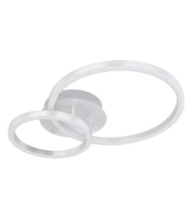 Reggy Integrated LED Semi Flush Ceiling Light Aluminium Brushed 2x LED 3000K-2