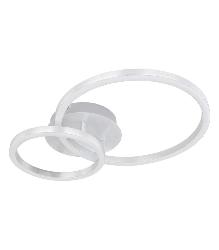 Reggy Integrated LED Semi Flush Ceiling Light Aluminium Brushed 2x LED 3000K-2