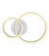 Reggy Integrated LED Semi Flush Ceiling Light Aluminium Brushed 2x LED 3000K-4